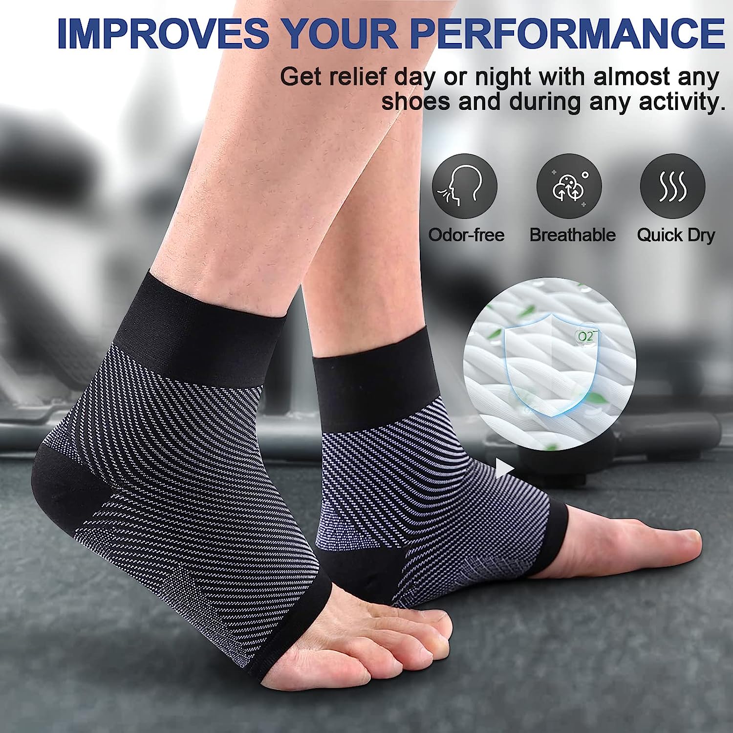 1pair Plantar Fasciitis Compre - Ankle Brace Sock 评论和价格