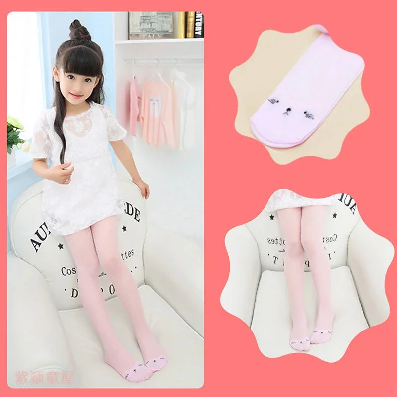 Sweet Cat Printed Girls Pantyh - Tights Pantyhose Sheer 评论和价格