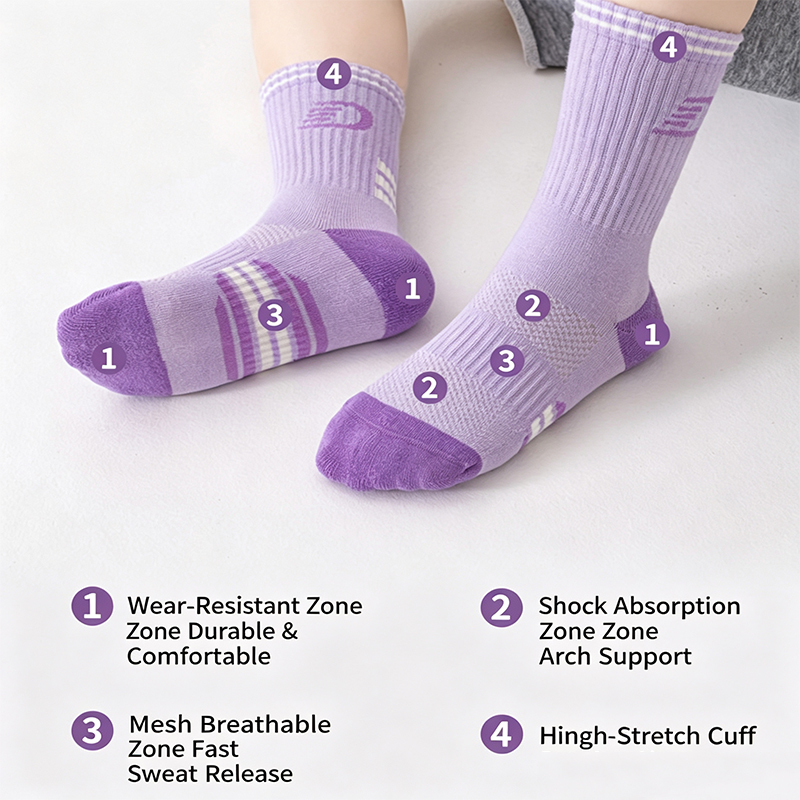 3 Pairs Set Children Sport Soc - Athletic Sock Cushion 评论和价格